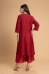 Mosiac red embroidered kurta set
