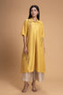 Mosiac yellow embroidered kurta set