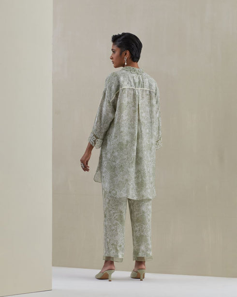 Moss crushed shirt set