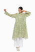 Moss green cutwork embroidered handloom cotton tunic