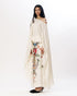Multicolor one shoulder drape top with skirt