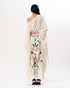 Multicolor one shoulder drape top with skirt