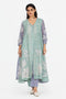 Multicolor applique tunic dress