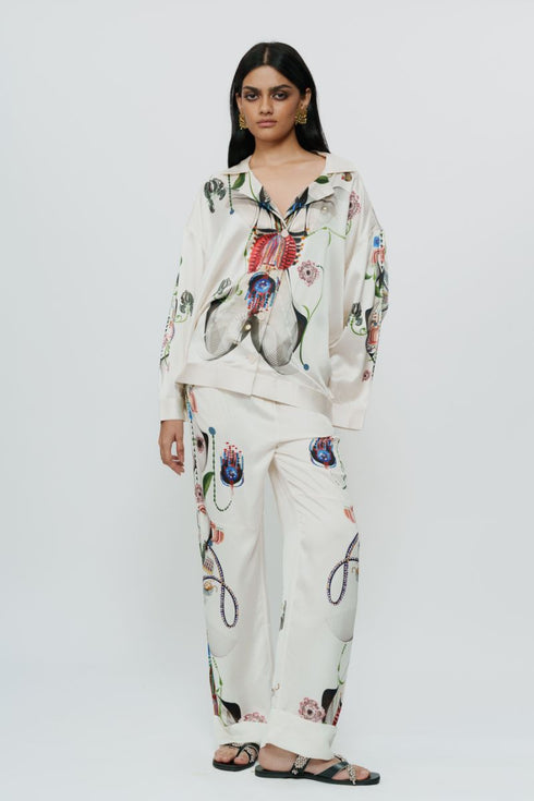 Multicolor astral print PJ set