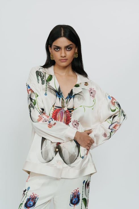 Multicolor astral print PJ set