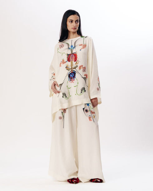 Multicolor boxy kurta with trouser