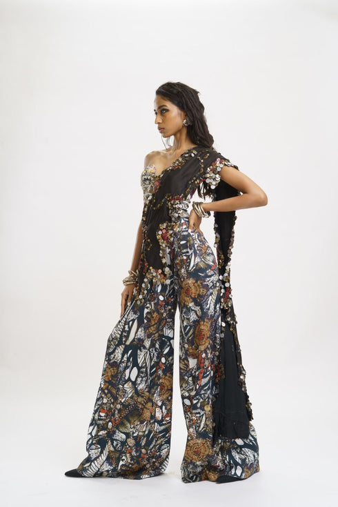 Multi color corset with trouser