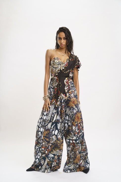 Multi color corset with trouser