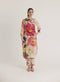 Multi color dolly white crepe long kurta set