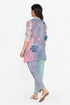 Multicolor floral printed applique top