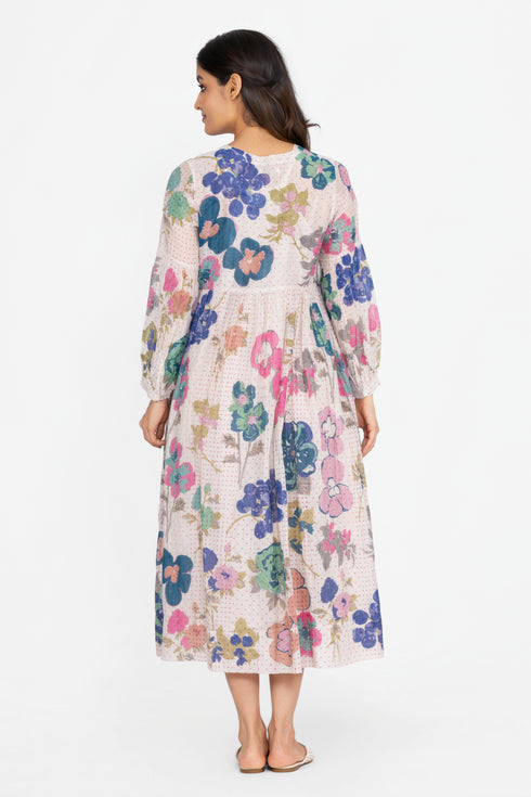 Multicolor floral printed dress