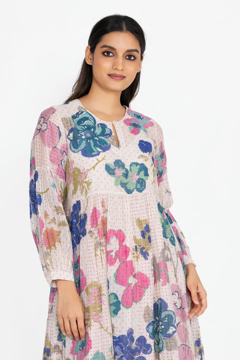 Multicolor floral printed dress