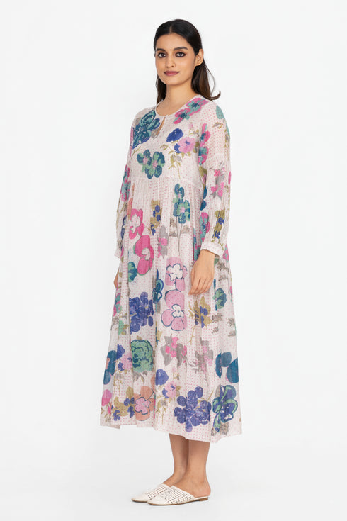 Multicolor floral printed dress