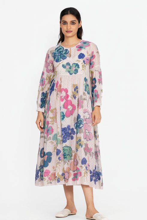 Multicolor floral printed dress