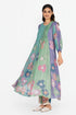Multicolor floral printed sequins tunic dress