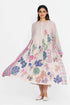 Multicolor floral smocked dress