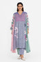 Multicolor floral threadwork dress