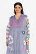 Multicolor floral threadwork dress