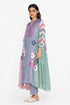 Multicolor floral threadwork dress