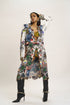 Multi color knee length jacket