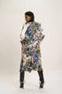 Multi color knee length jacket