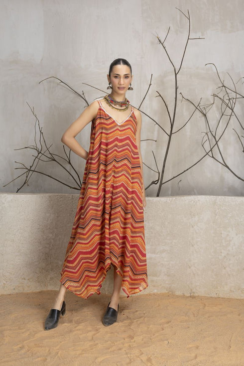 Multicolor kota dhoria leheriya dress