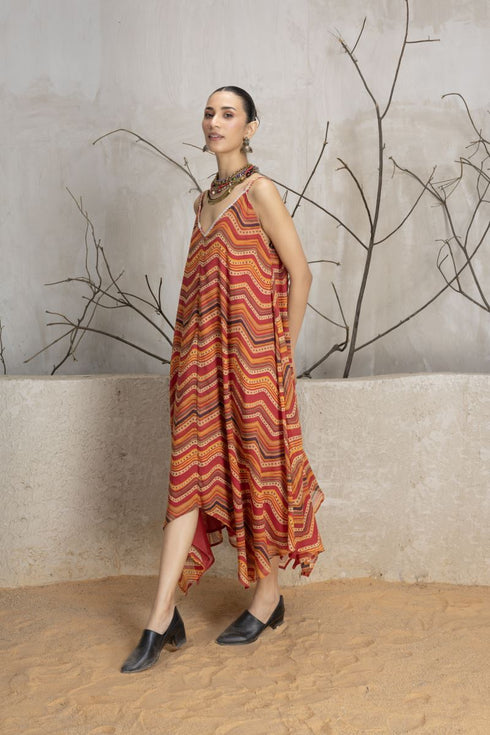 Multicolor kota dhoria leheriya dress