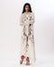 Multicolor layered slip dress and shirt set