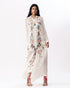 Multicolor layered slip dress and shirt set
