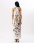 Multicolor layered slip dress and shirt set
