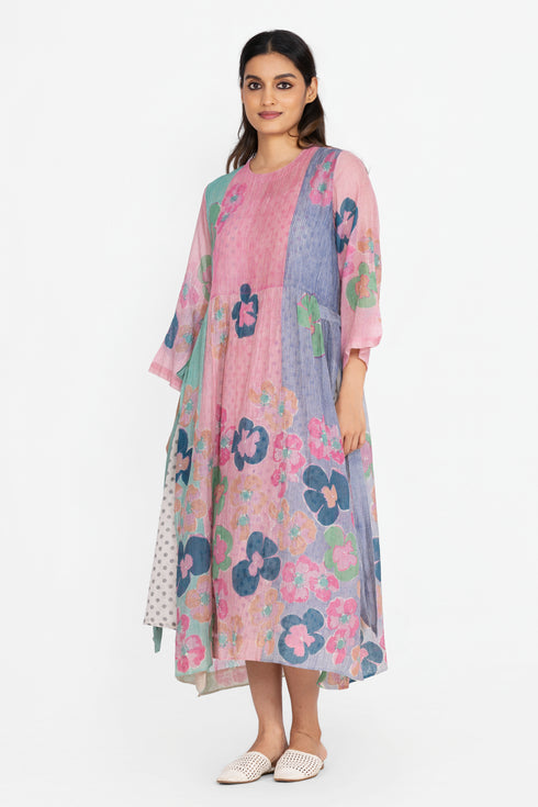 Multicolor printed dress