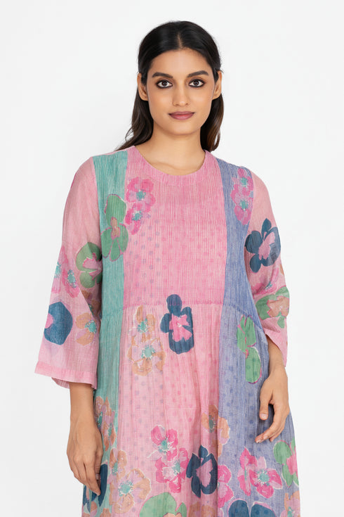 Multicolor printed dress