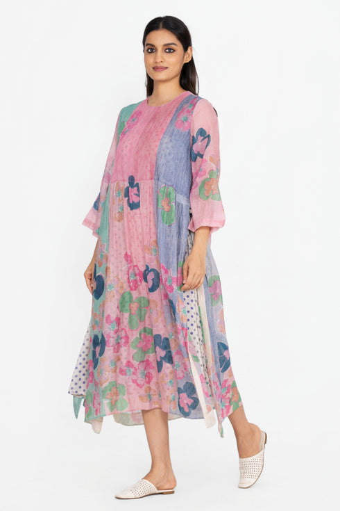 Multicolor printed dress