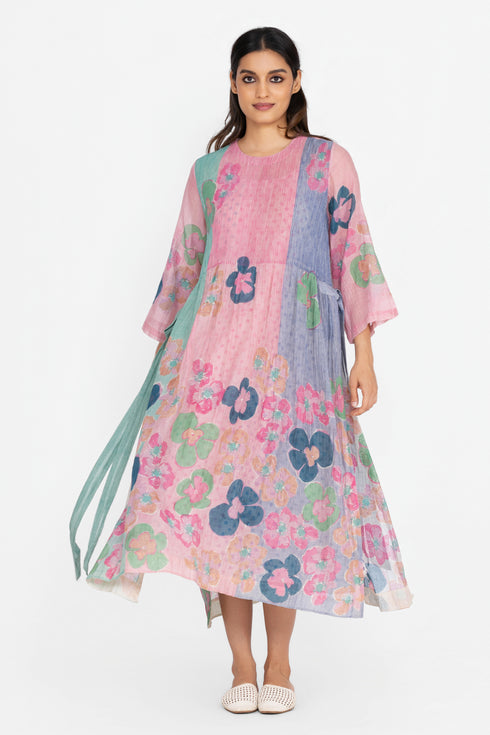 Multicolor printed dress