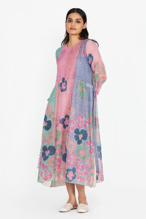 Multicolor printed dress