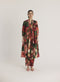 Multi color scarlett V neck kurta set