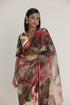 Multi color scarlett silk organza sari