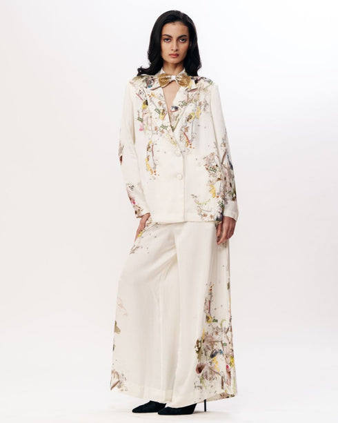 Multicolor tailored blazer and trouser set