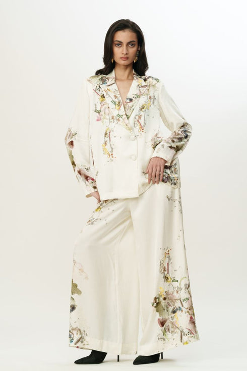 Multicolor tailored blazer and trouser set