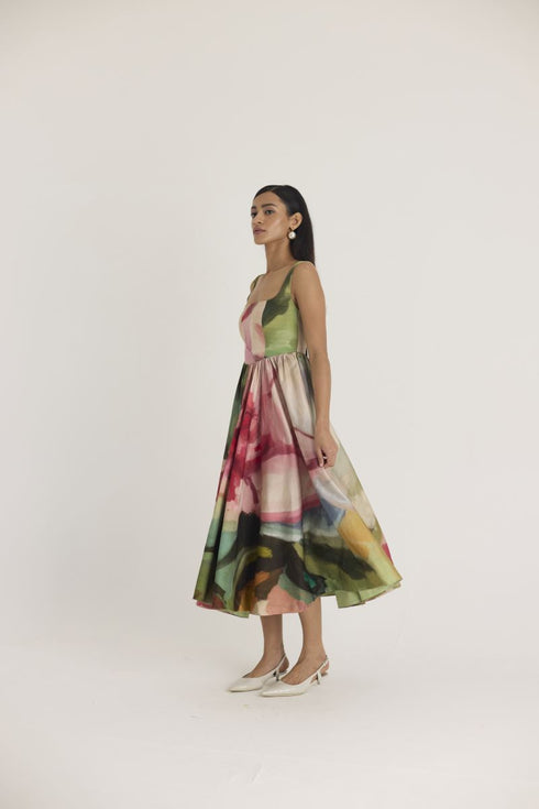 Multi color tilly cherry dress