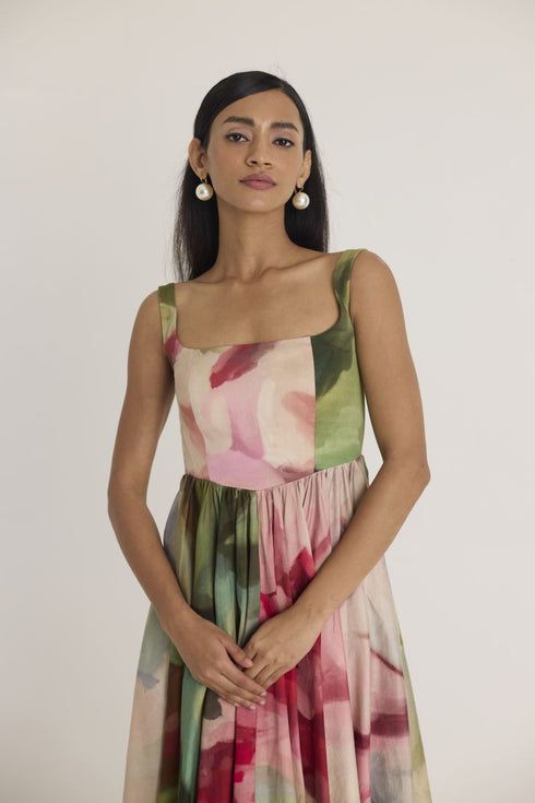 Multi color tilly cherry dress