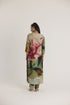 Multi color tilly embroidered long V neck kurta set