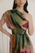 Multi color tilly one shoulder dress