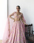 Muna baby pink lehenga set