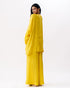 Mustard boxy kurta with trouser set