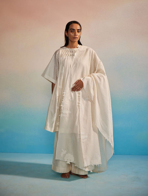 Musubi ivory smocking dress set