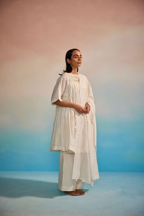 Musubi ivory smocking dress set