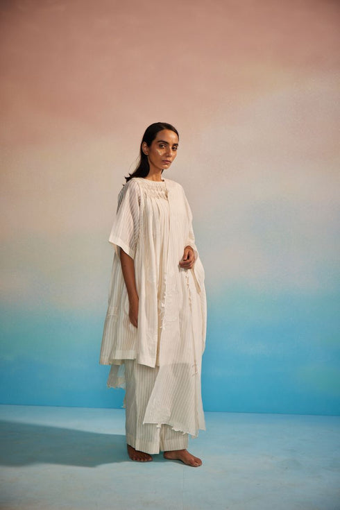 Musubi ivory smocking dress set
