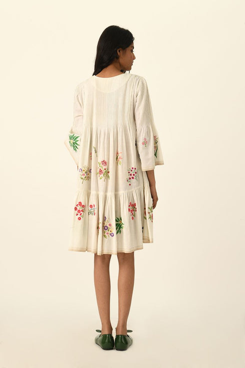 Mutabilis ivory tiered dress