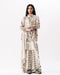 Muticolor draped top with broad pants